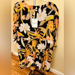 NWT Who What Wear Flirty Floral Dress Sz XL